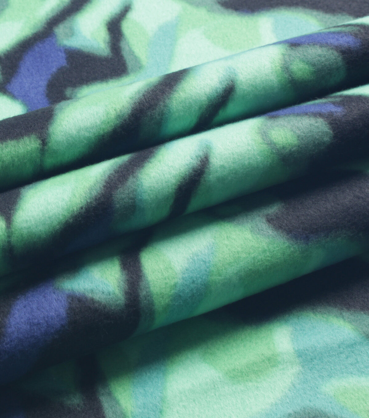 Green Dye Effect Blizzard Fleece Fabric