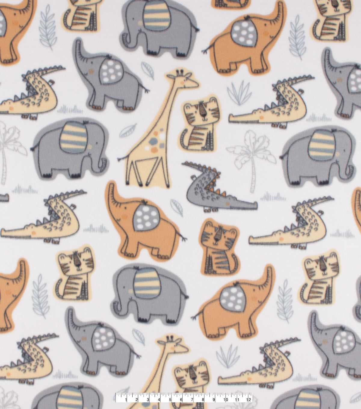 Jungle Animals Blizzard Fleece Fabric