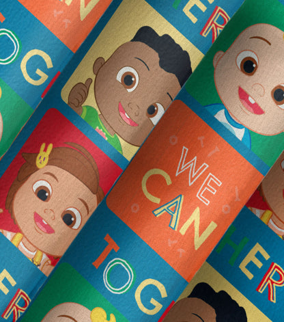 Cocomelon Together Block Kids Cotton Fabric