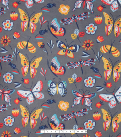 Bright Butterflies Blizzard Fleece Fabric