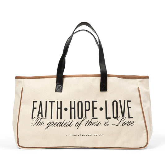 Faith Hope Love Canvas Tote Bag