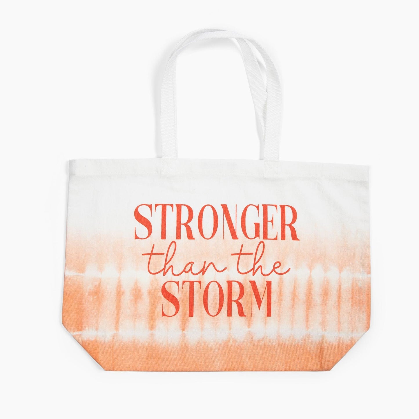 Stronger Than The Storm Peach Tie Dye Tote Bag