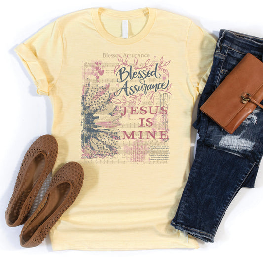 Blessed Assurance Tee - Heather French Vanilla - 20