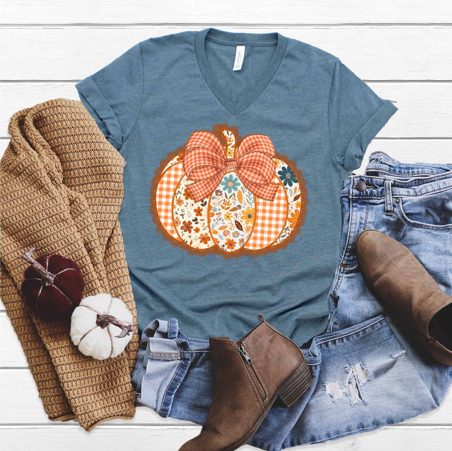 Pumpkin V-Neck