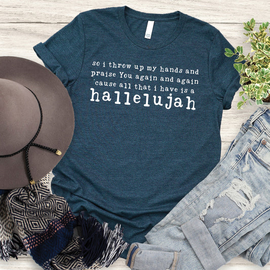 Hallelujah Tee - Heather Atlantic - 20
