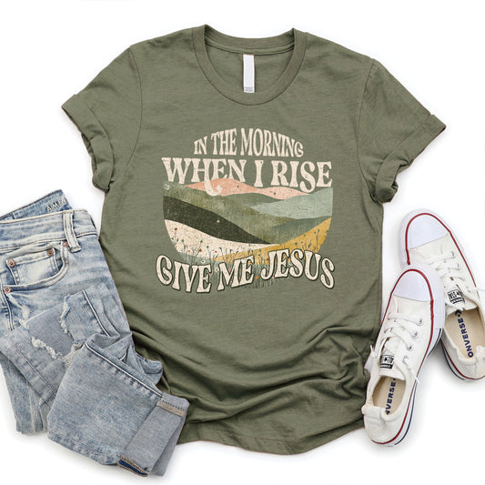 Give Me Jesus Tee - Heather Basil - 20