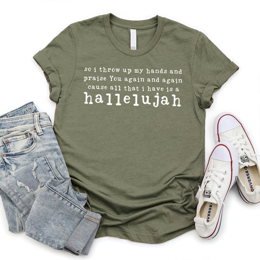 Hallelujah Tee - Heather Basil - 20