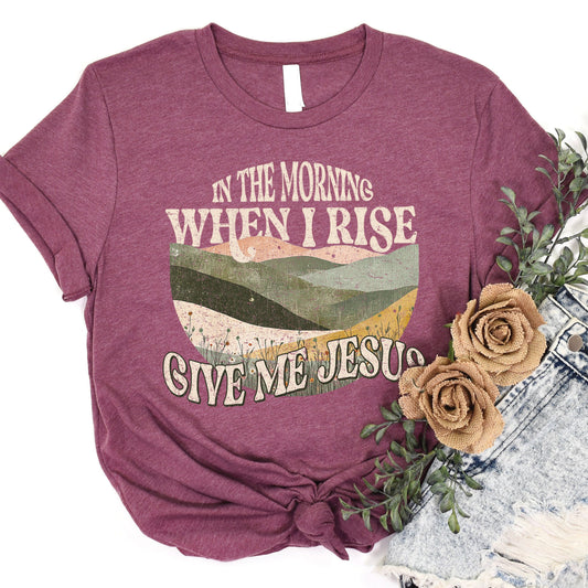 Give Me Jesus Tee - Heather Burgundy - 20