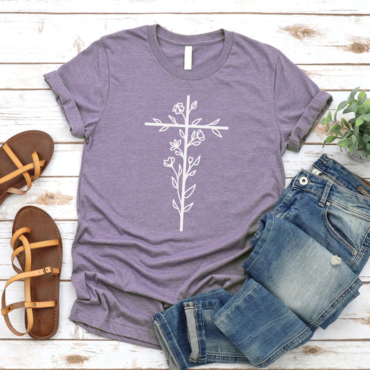 Floral Cross Tee