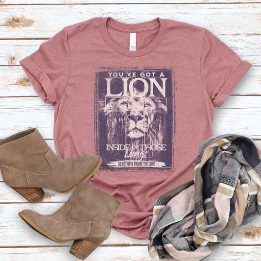 Praise the Lord Tee - Heather Mauve - 20