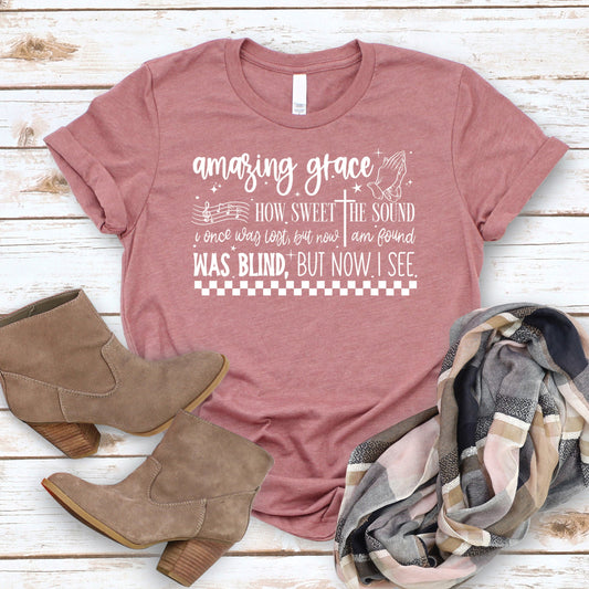 Amazing Grace Tee - Heather Mauve - 20