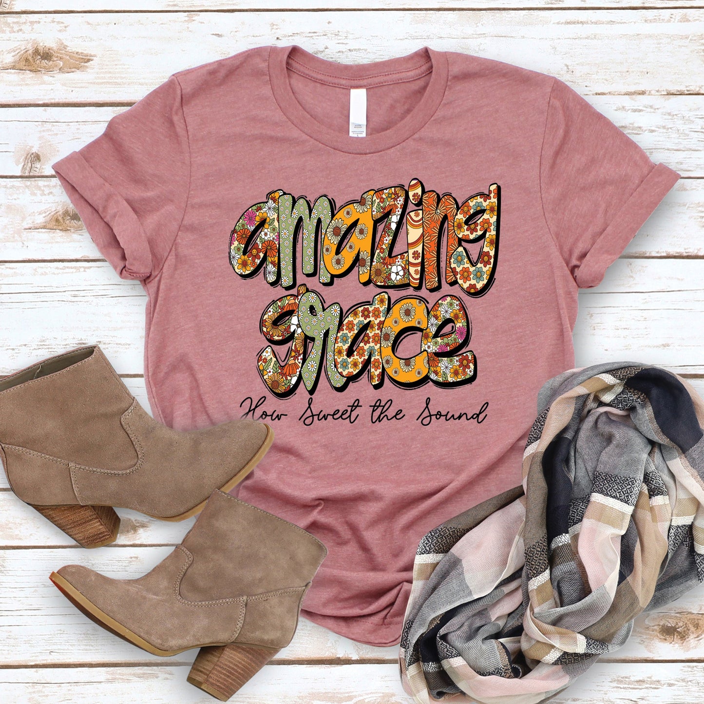 Amazing Grace Tee - Heather Mauve - 20