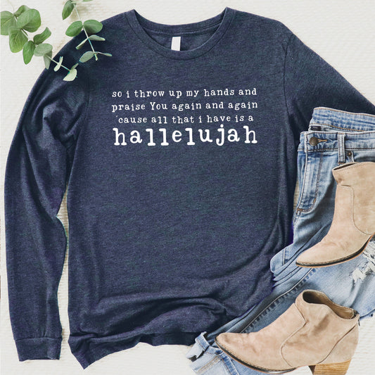 Hallelujah Long Sleeve - Heather Navy - 20