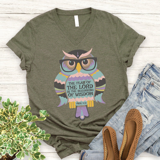 Wisdom Owl V-Neck