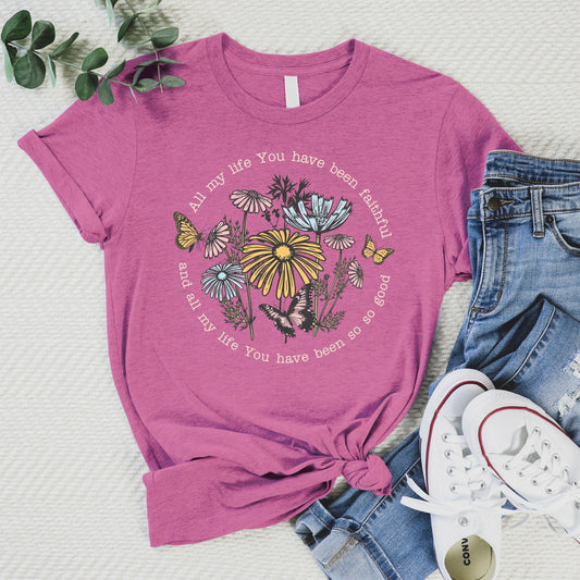 You Have Been Faithful Tee - Heather Peony - 20