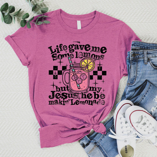 Life Gave Me Lemons Tee - Heather Peony - 20