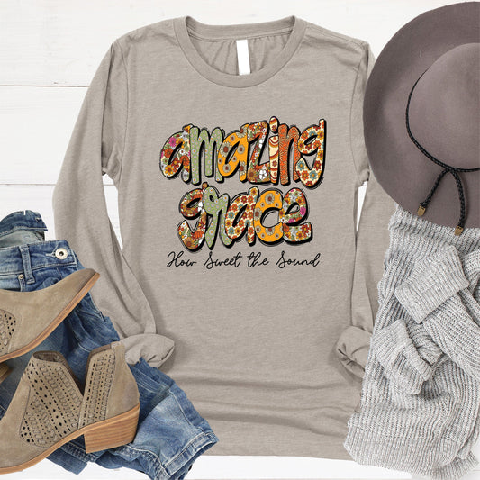 Amazing Grace Long Sleeve - Heather Stone - 20