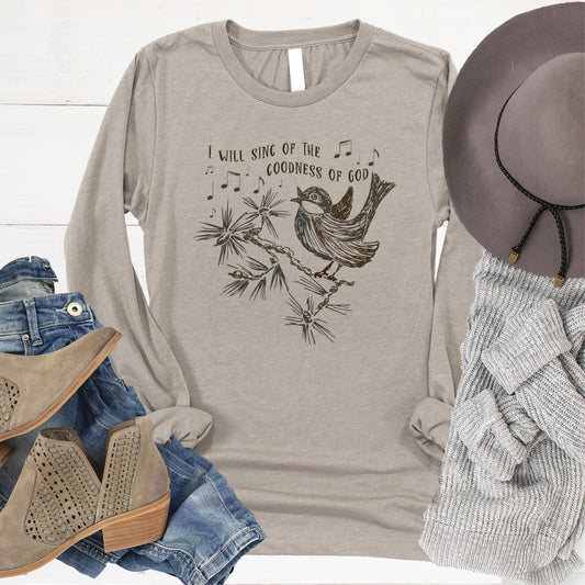 Goodness of God Long Sleeve - Heather Stone - 20