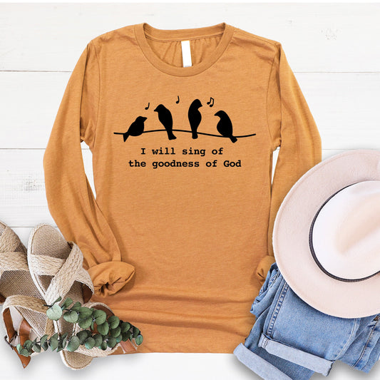 Goodness of God Long Sleeve - Heather Toast - 20