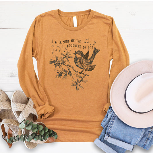 Goodness of God Long Sleeve - Heather Toast - 20