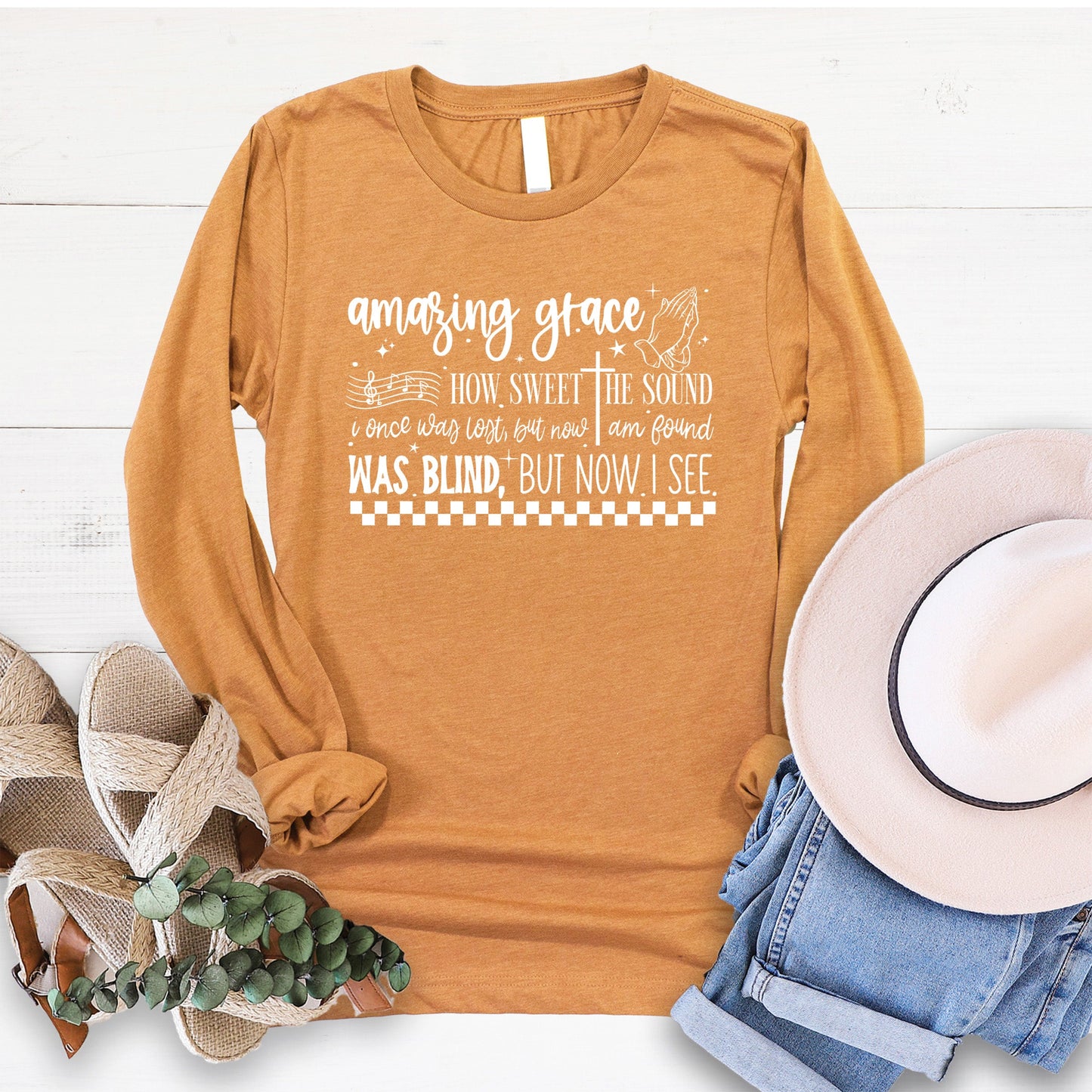 Amazing Grace Long Sleeve - Heather Toast - 20