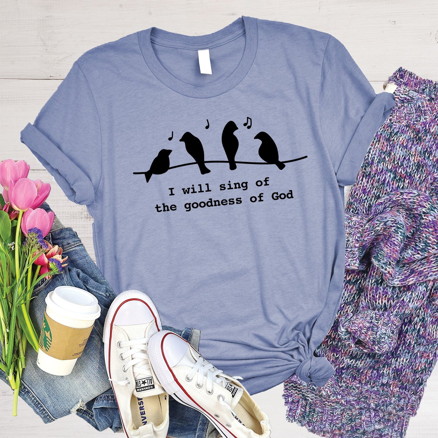 Goodness of God Tee - Heather Lavender Blue - 20