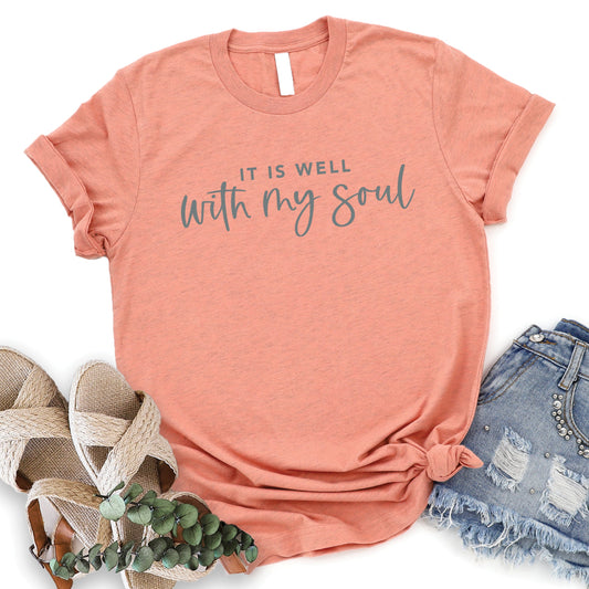 It is Well Tee - Heather Sunset - 20