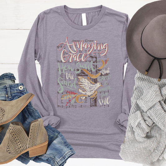 Amazing Grace Long Sleeve - Heather Storm - 20
