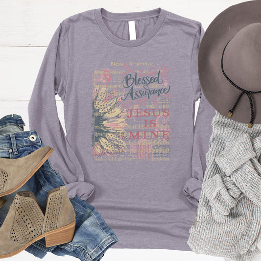Blessed Assurance Long Sleeve - Heather Storm - 20