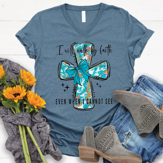 Walk By Faith V-Neck