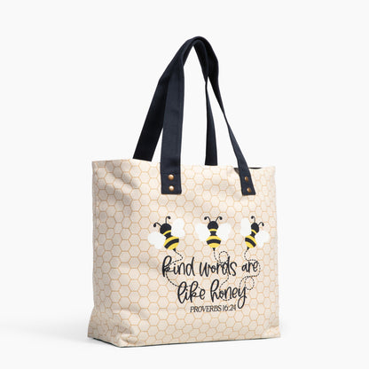 Kind Words are like Honey Canvas Tote Bag