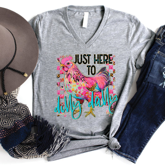 Dilly Dally Chicken V-Neck