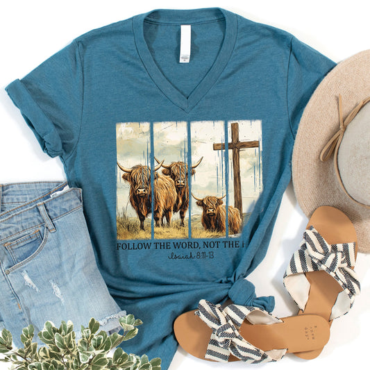 Follow the Word not the Herd V-Neck