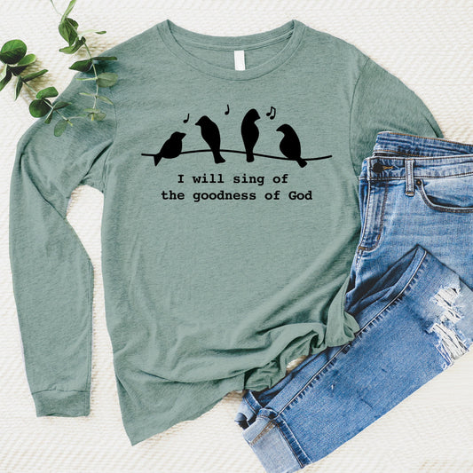 Goodness of God Long Sleeve - Heather Sage - 20