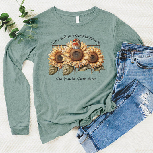 Showers of Blessings Long Sleeve - Heather Sage - 20