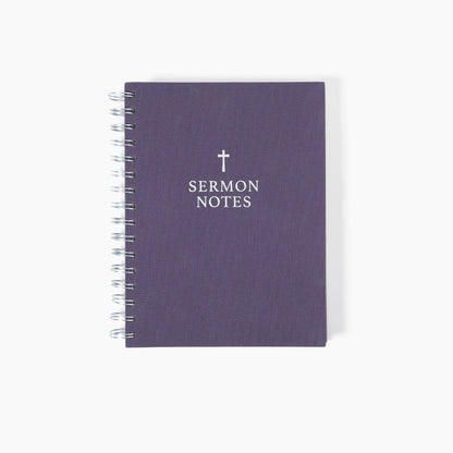Navy Linen Cross Sermon Notes