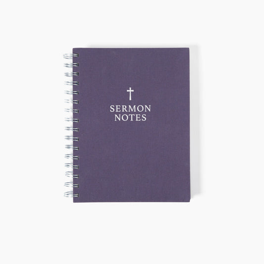 Navy Linen Cross Sermon Notes
