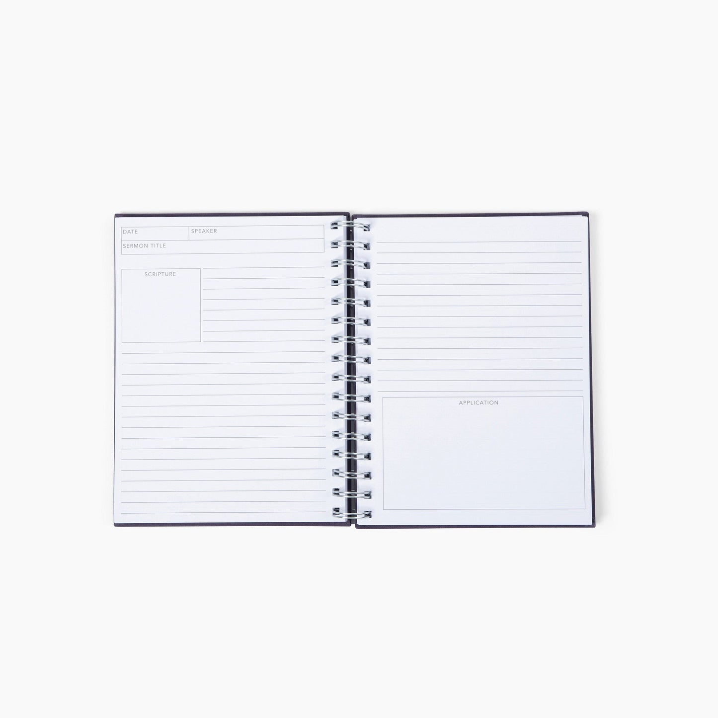 Navy Linen Cross Sermon Notes