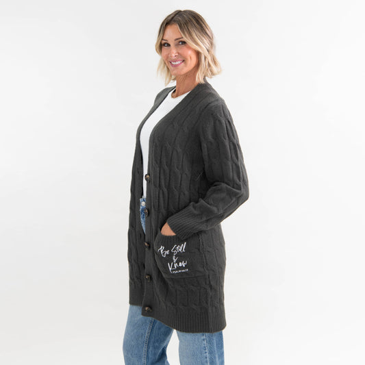 Be Still and Know Cable Knit Cardigan